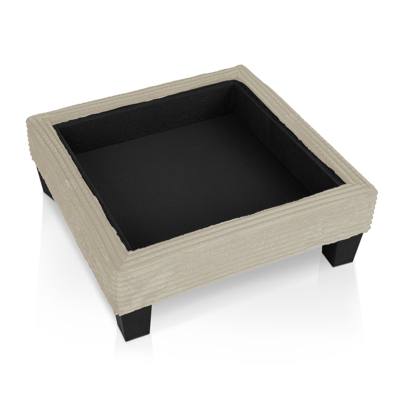 Xenia Modern Chenille Ottoman with Storage