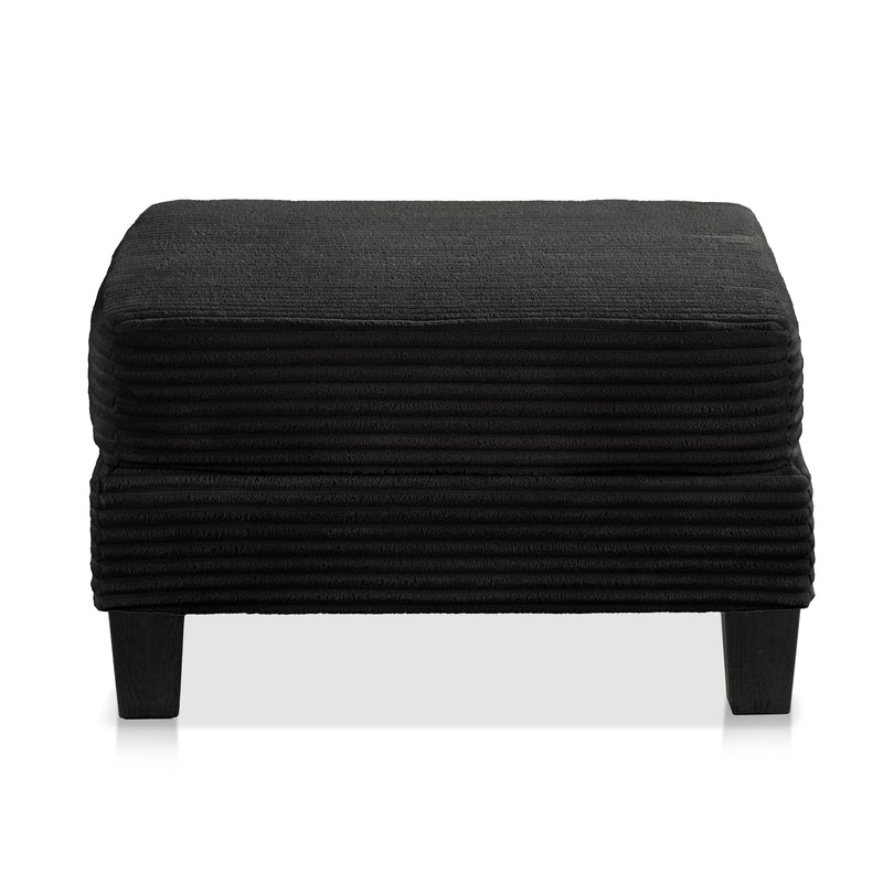 Xenia Modern Chenille Ottoman with Storage