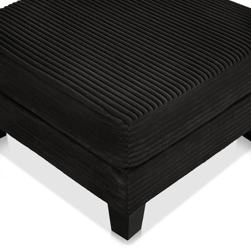 Xenia Modern Chenille Ottoman with Storage