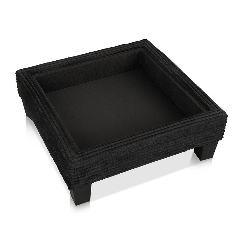 Xenia Modern Chenille Ottoman with Storage