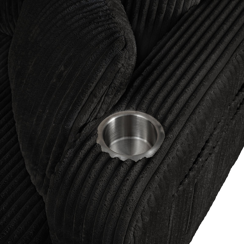 Xenia Modern Chenille Sofa with Cup Holders and USB Ports