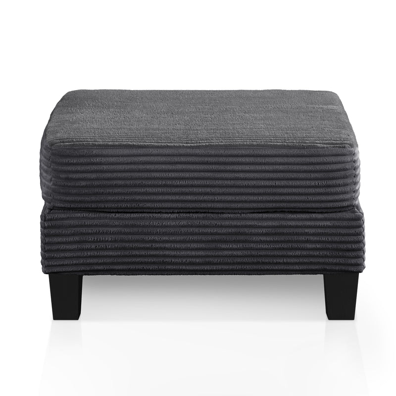 Xenia Modern Chenille Ottoman with Storage