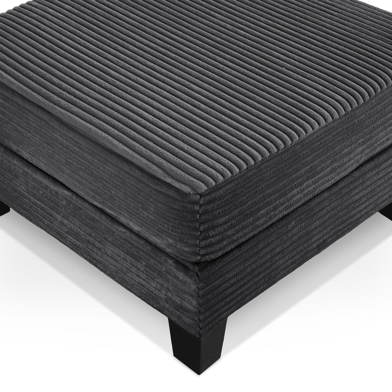 Xenia Modern Chenille Ottoman with Storage