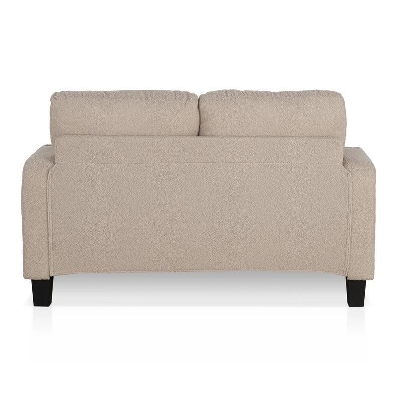 Xenia Modern Boucle Loveseat with Cup Holders