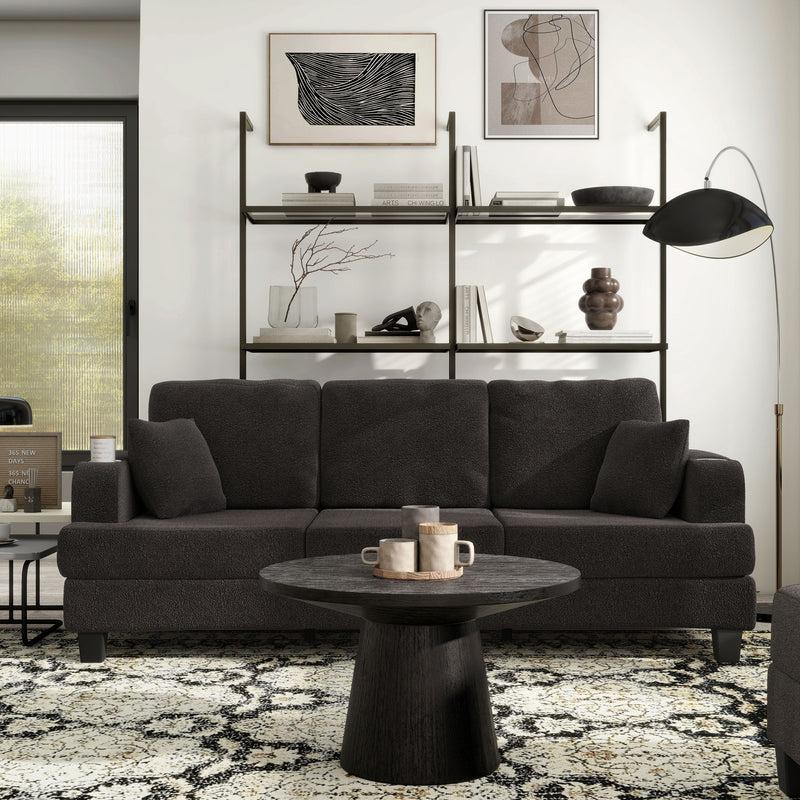 Xenia Modern Boucle Sofa with Cup Holders and USB Ports