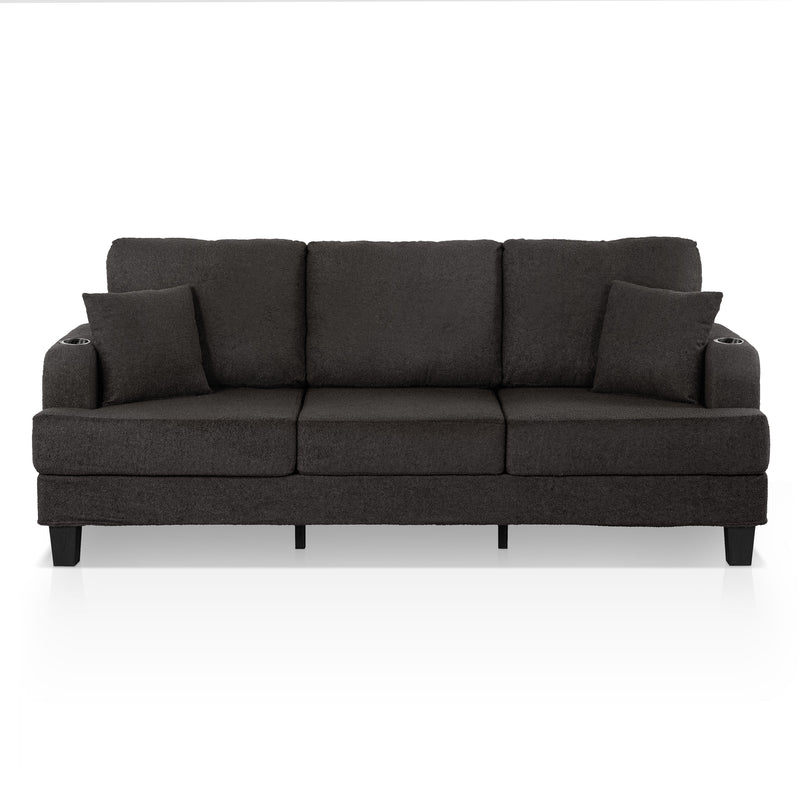 Xenia Modern Boucle Sofa with Cup Holders and USB Ports