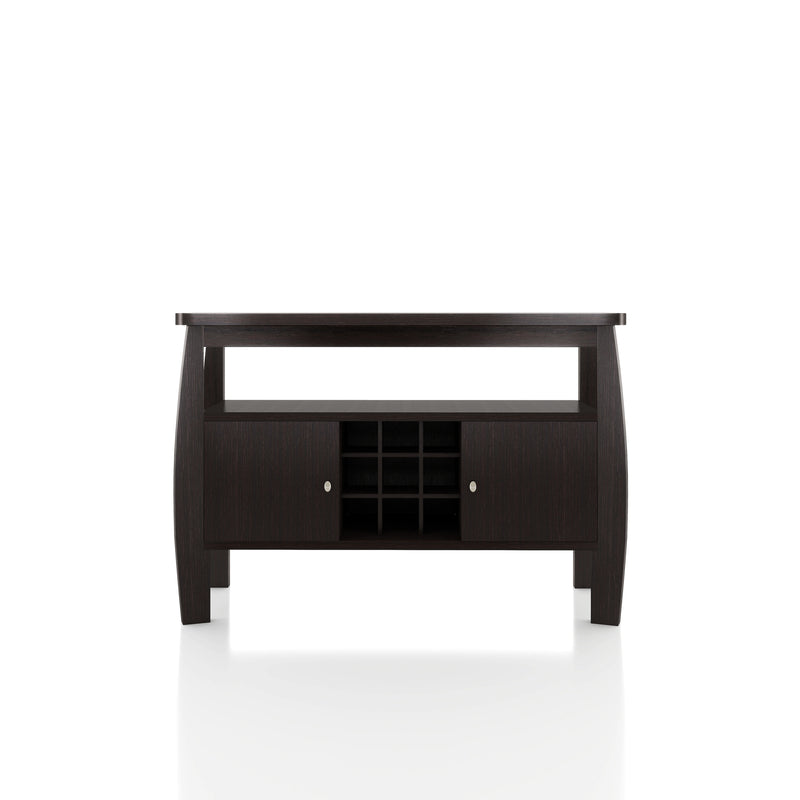 Brenton Dark Espresso 9-bottle 52-Inch Wine Bar Cabinet