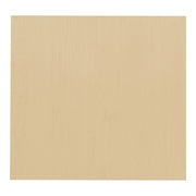 Front facing top view of a modern light maple square storage coffee table on a white background