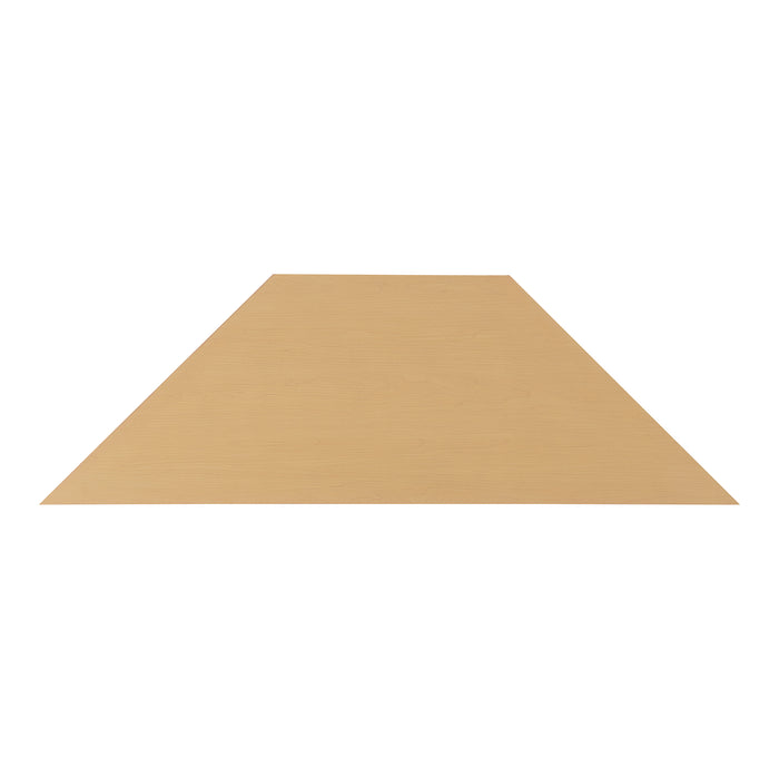 Sample of the finish of a contemporary gingko maple floating wall mount media console on a white background