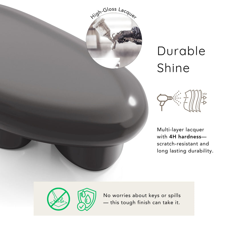 Kavren Modern Pebble Shape Low Profile Coffee Table