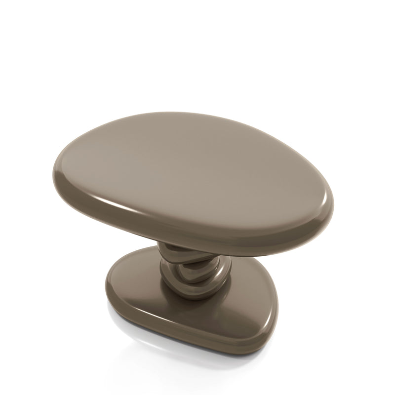 Kavren Modern Pebble Shape Low Profile Pedestal End Table