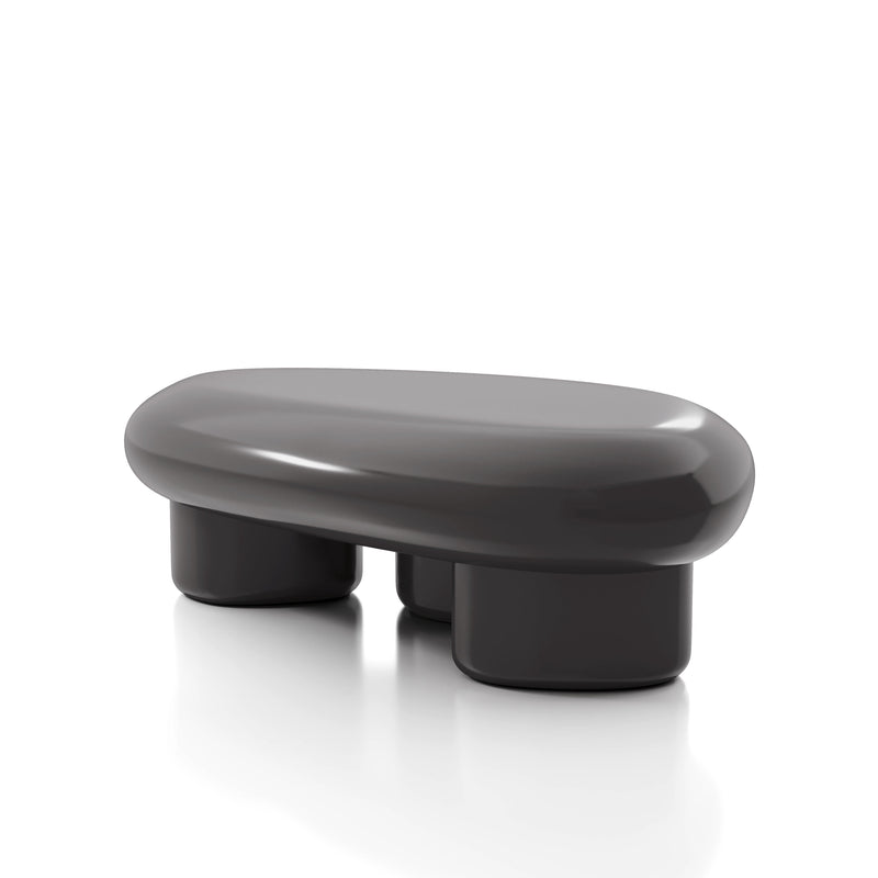 Kavren Modern Pebble Shape Low Profile Coffee Table