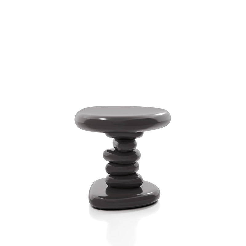 Kavren Modern Pebble Shape Low Profile Pedestal End Table