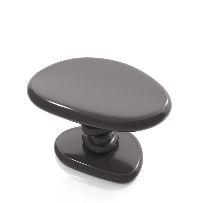 Kavren Modern Pebble Shape Low Profile Pedestal End Table