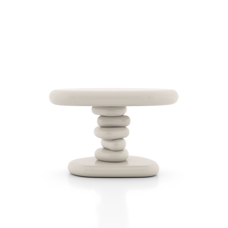 Kavren Modern Pebble Shape Low Profile Pedestal End Table
