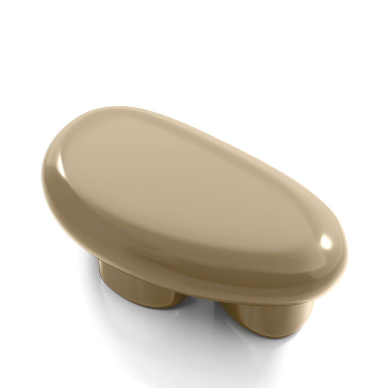Kavren Modern Pebble Shape Low Profile Coffee Table