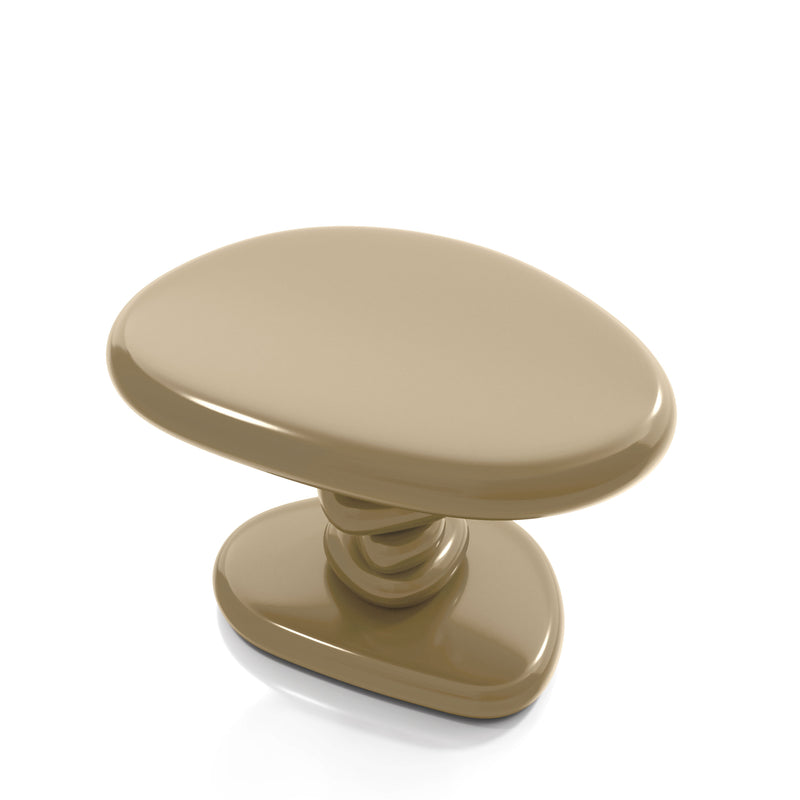 Kavren Modern Pebble Shape Low Profile Pedestal End Table