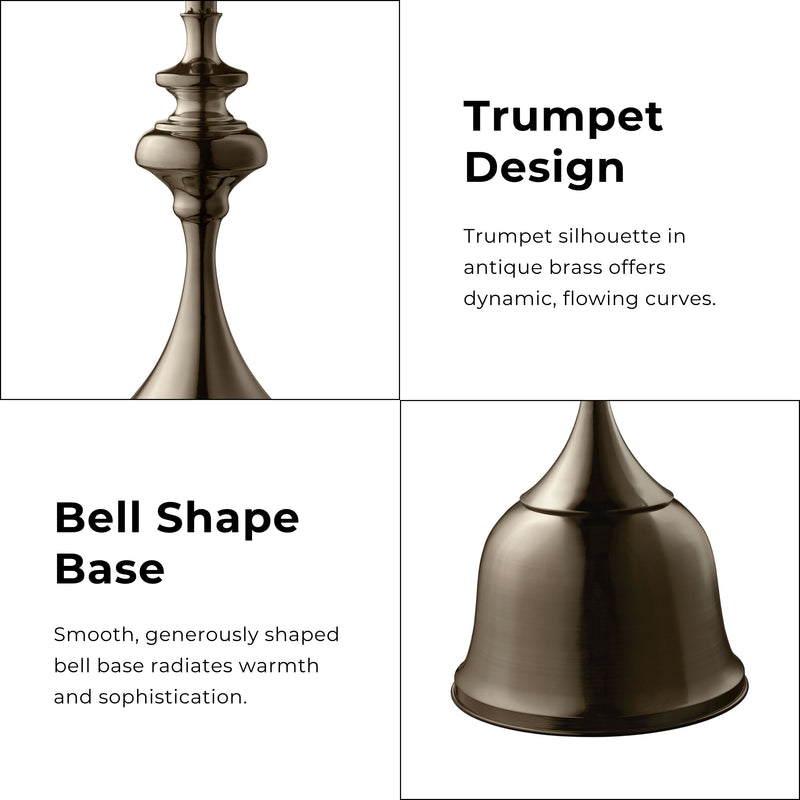 Enric Modern Antique Brass Metal Round End Table