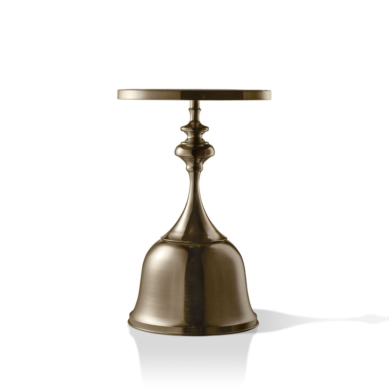 Enric Modern Antique Brass Metal Round End Table