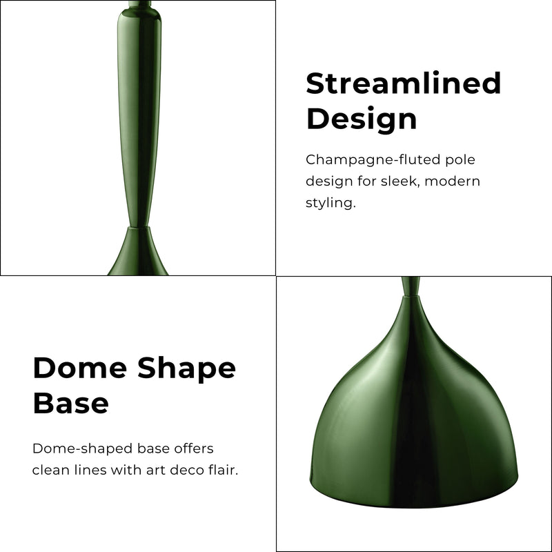 Enric Modern Polished Green Metal Round End Table