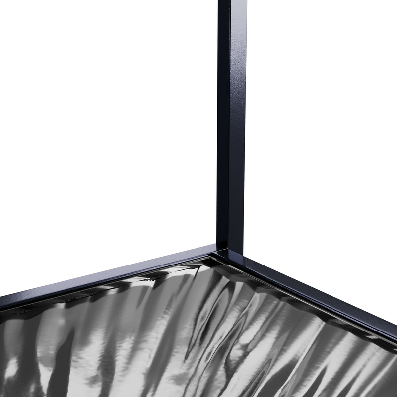 Aureum Modern Glass Top Coffee Table with Sunburst Base