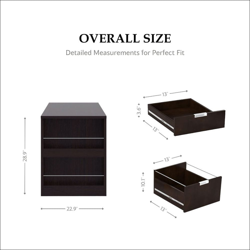 Patton Espresso 59-inch Office Desk with Built-in File Cabinet