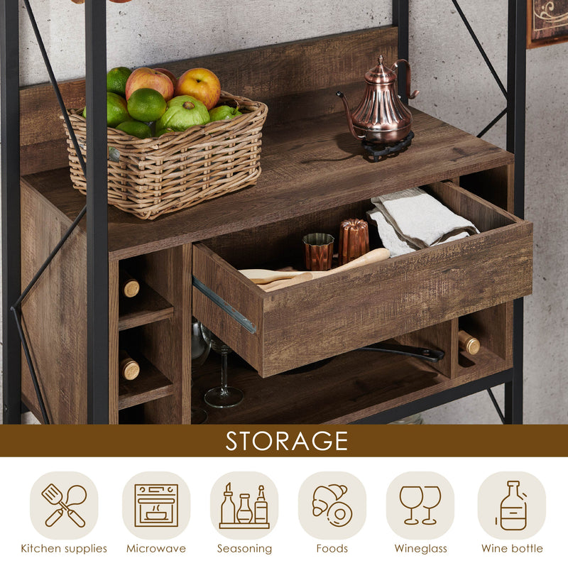 Komich Industrial Reclaimed Oak 6-bottle Home Bar