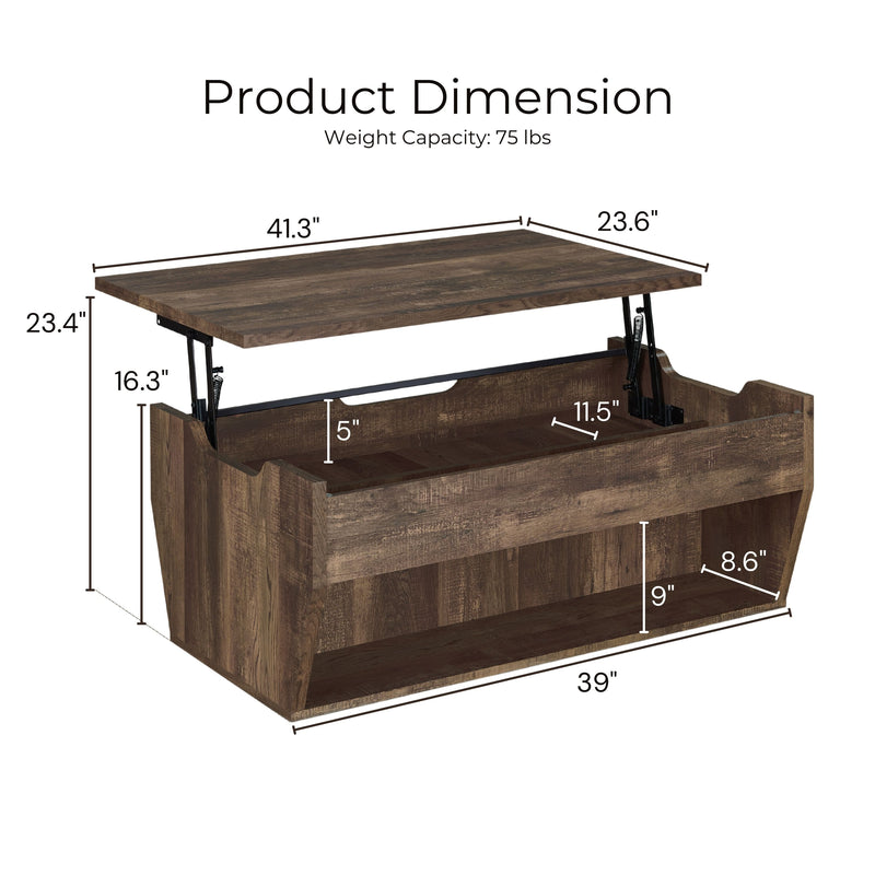 Jarlin Rustic Reclaimed Oak 70" Bookcase and Storage Coffee Table Set