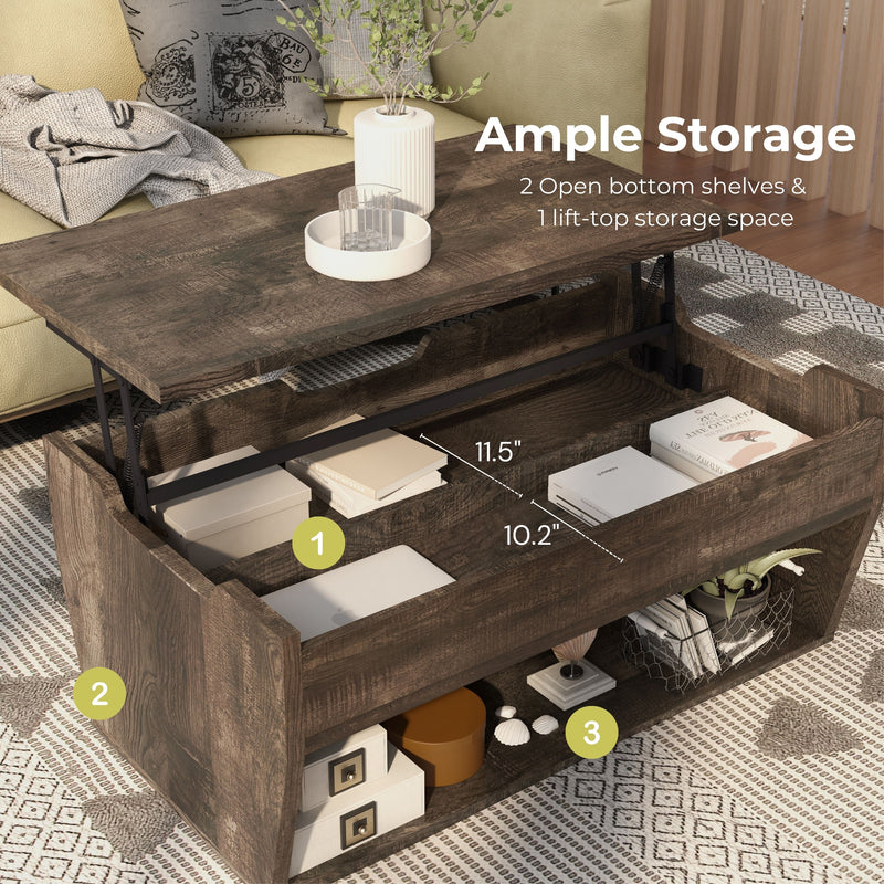 Jarlin Rustic Reclaimed Oak 70" Bookcase and Storage Coffee Table Set