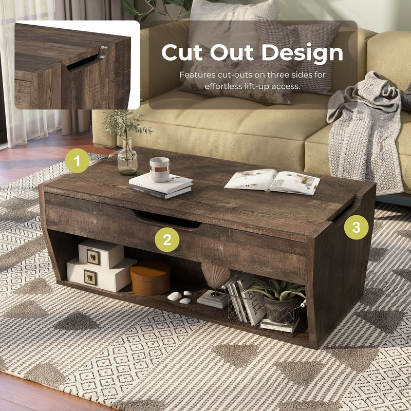 Jarlin Rustic Reclaimed Oak 70" Bookcase and Storage Coffee Table Set