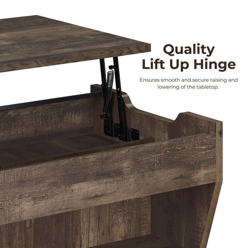 Jarlin Rustic Reclaimed Oak 70" Bookcase and Storage Coffee Table Set