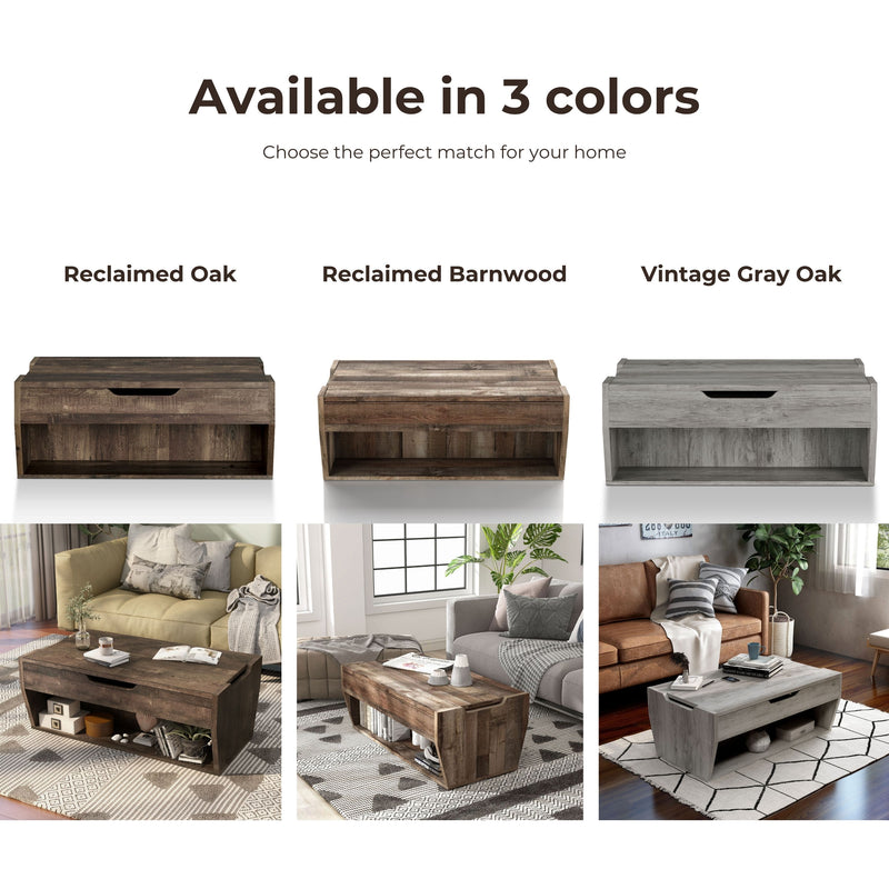 Medora Rustic Lift-Top Coffee Table with Storage