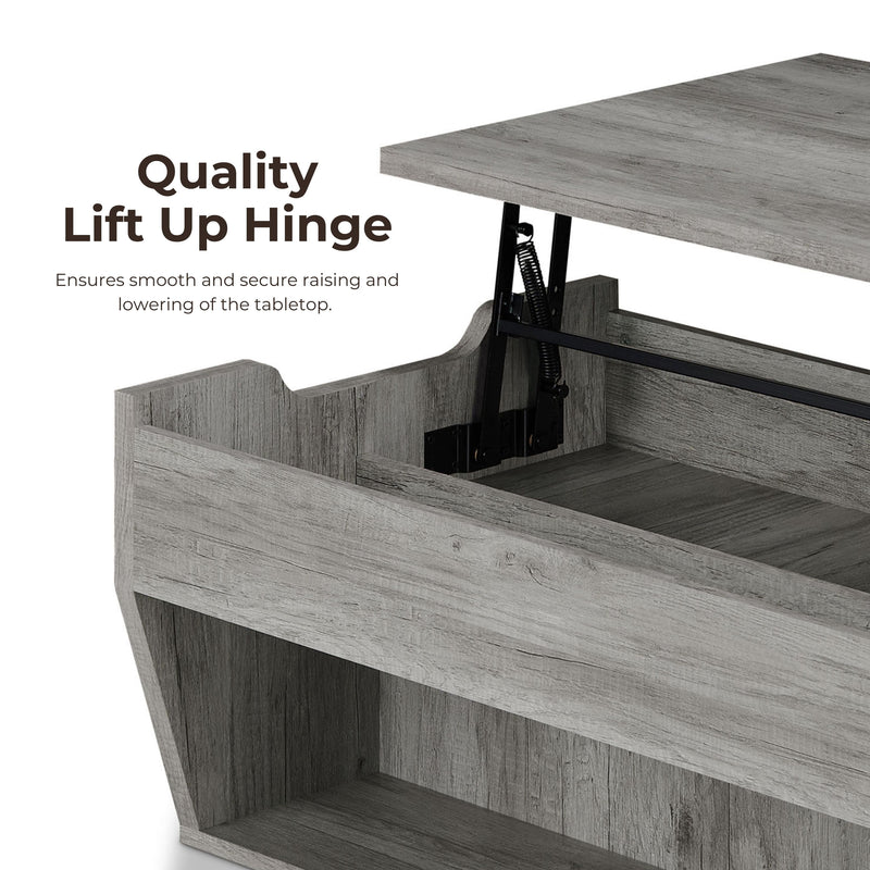 Medora Rustic Lift-Top Coffee Table with Storage