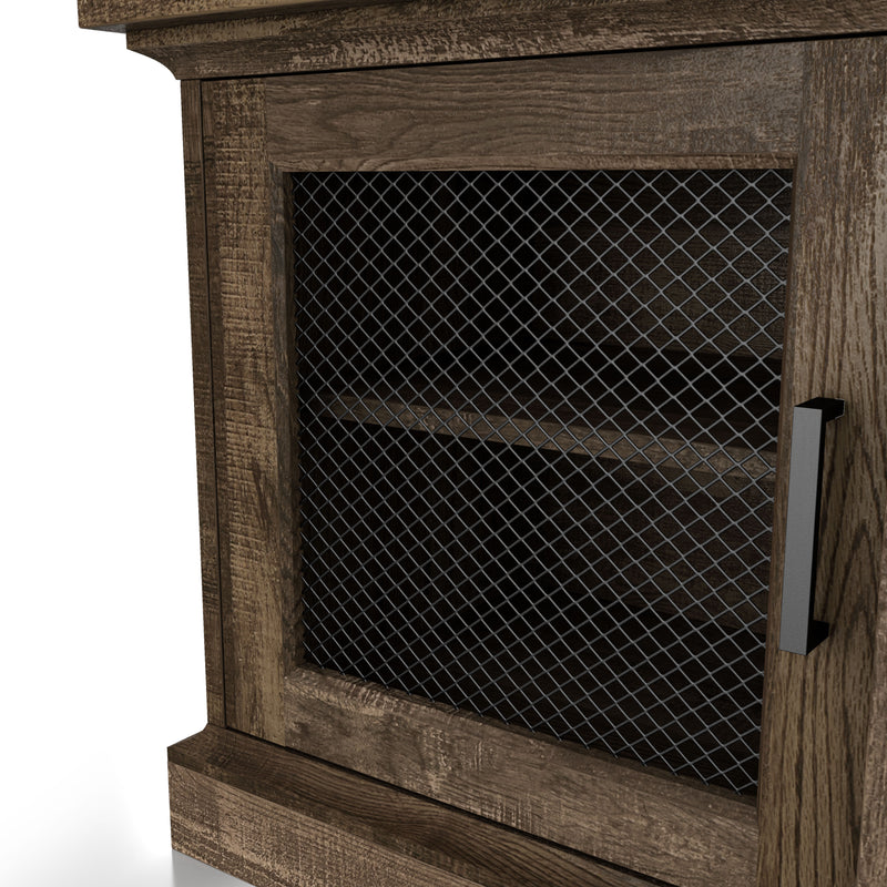 Corbette Rustic 69" Reclaimed Oak 6-shelf TV Stand