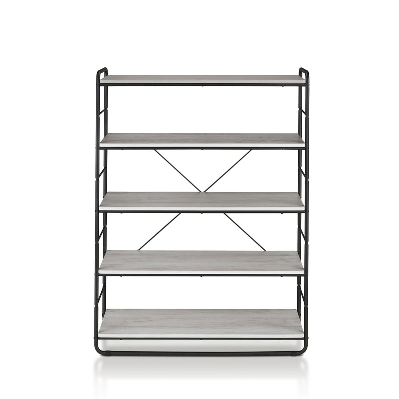 Melora Urban White 5-Shelf Display Bookcase