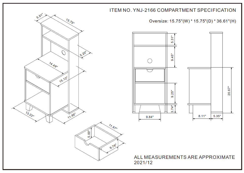 Scholls Transitional Vintage Gray 1-drawer Nightstand
