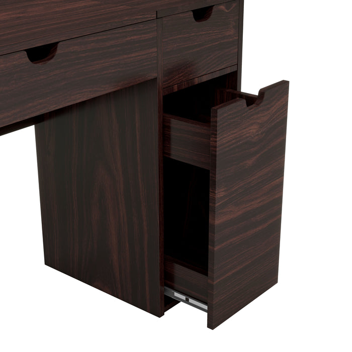 Botero Transitional Walnut Multi-Storage Vanity Table Set
