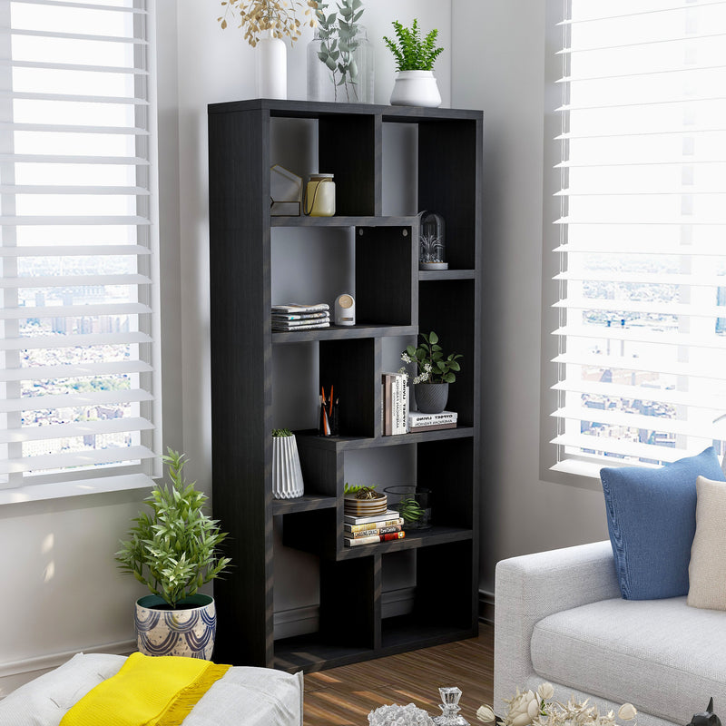 Verena Multi-Functional 71-inch Geometric Open Back Bookshelf
