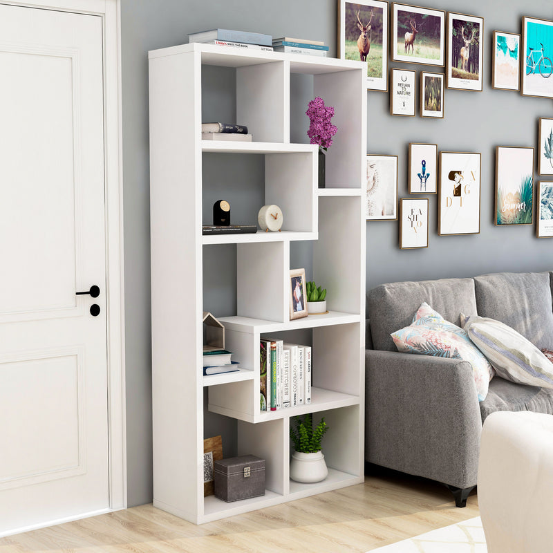 Verena Multi-Functional 71-inch Geometric Open Back Bookshelf