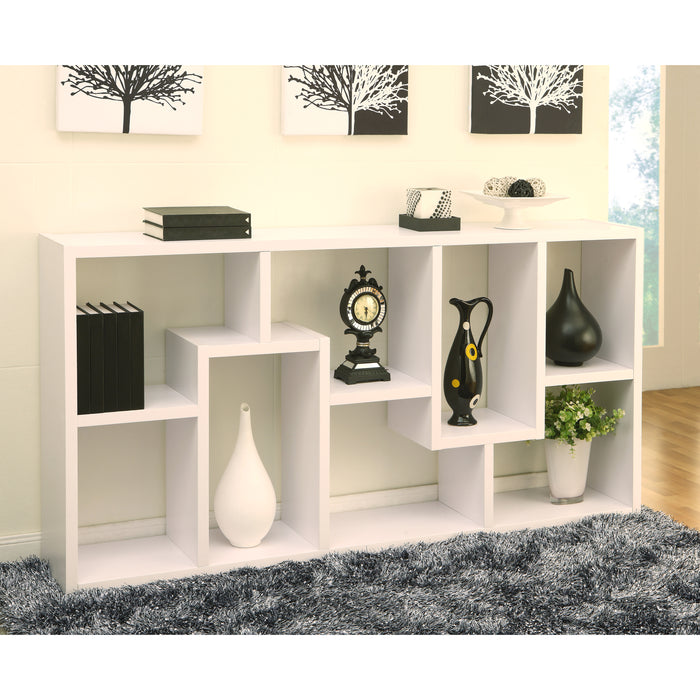 Verena Multi-Functional 71-inch Geometric Open Back Bookshelf