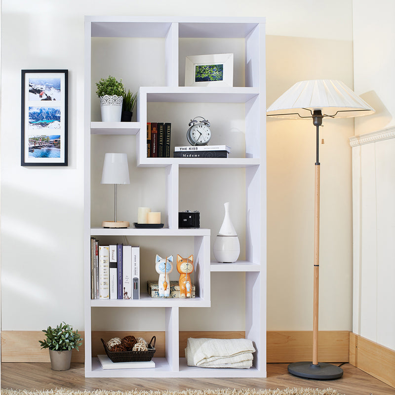 Verena Multi-Functional 71-inch Geometric Open Back Bookshelf