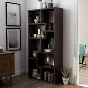 Verena Multi-Functional 71-inch Geometric Open Back Bookshelf