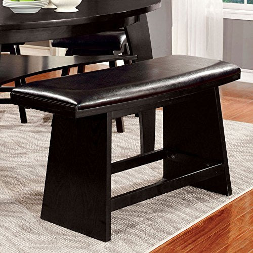 Hurley Black Finish Counter Height Dining Bench