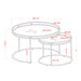 Dimensions of a nesting tables.