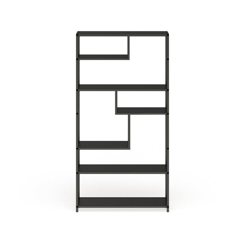 Rooks Industrial Powder Coated Dark Grey Tiered Bookshelf