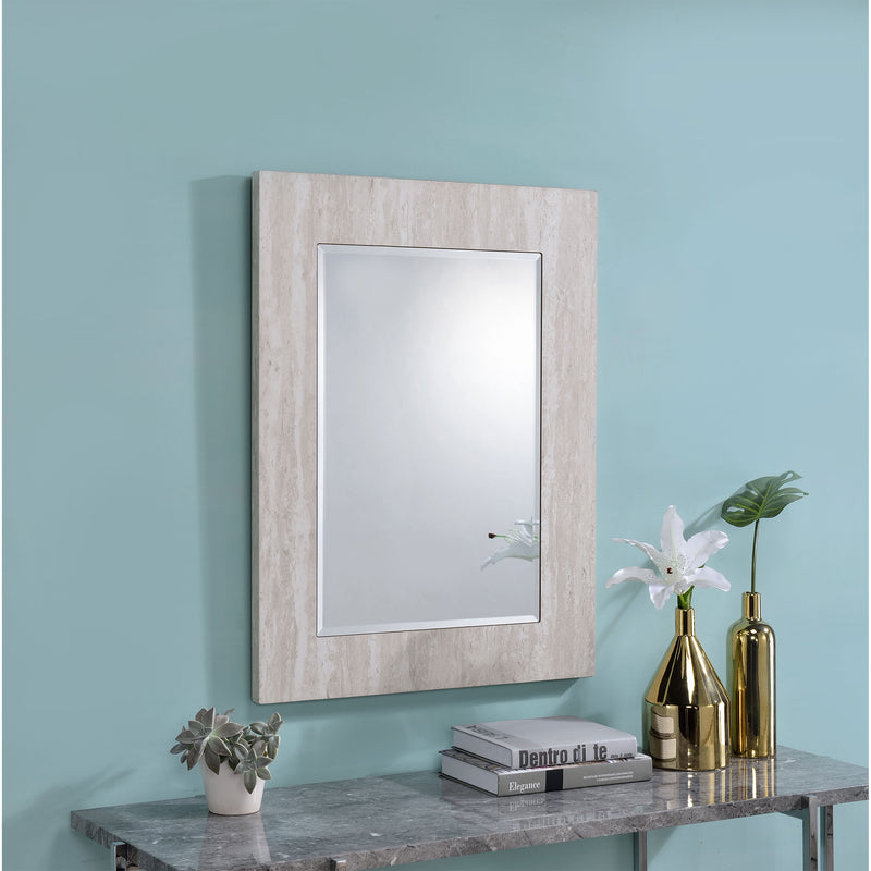Campton Transitional White Mirror