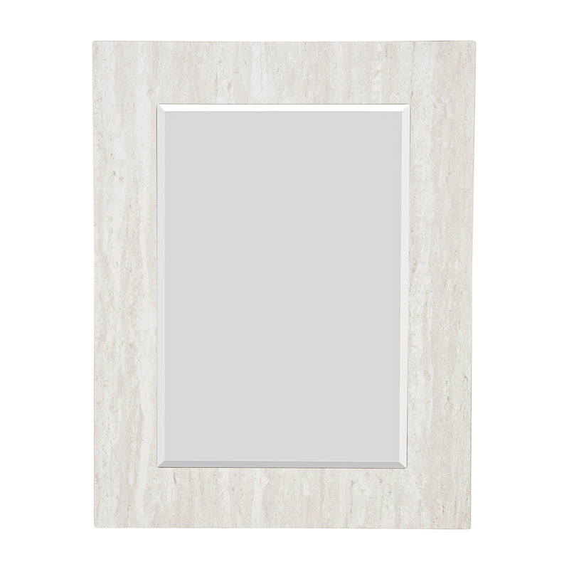 Campton Transitional White Mirror
