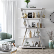 Nicole Metal Open Back Hourglass 5-Tier Bookshelf