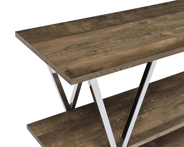 Triplett Contemporary Chrome Console Table