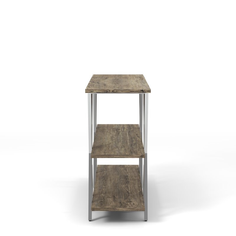 Triplett Contemporary Chrome Console Table